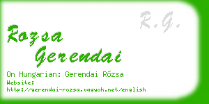 rozsa gerendai business card